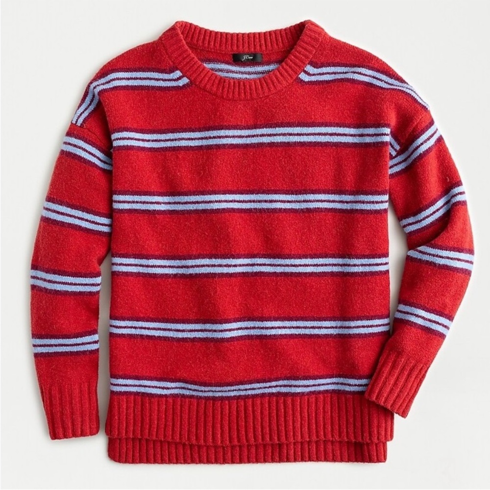 J.Crew Wool Blend Red & Blue Stripe Sweater XS